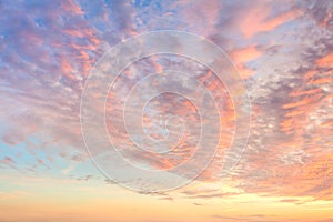 Gentle Colors of Sky with light Clouds - Background at Sunrise time photo