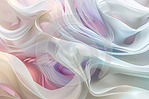 Gentle curves in light hues, creating a calming and abstract representation of health photo