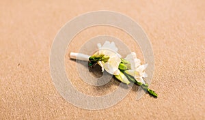 Gentle groom's boutonniere