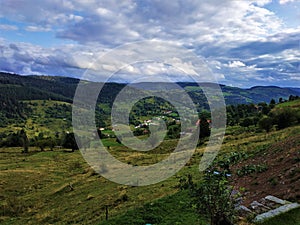 Gentle hills in the hinterland of La Bresse