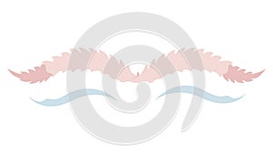 Gentle Pink Wavy Line Pattern, vector design Generative AI