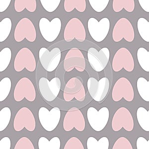 Gentle romantic seamless patterns with hearts. Modern romantic design for paper, textile, cover, fabric, interior decor and other