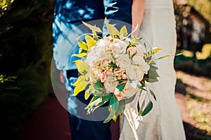 Gentle romantic wedding bouquet