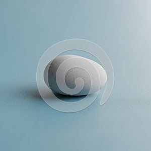 A gentle shadow beneath the stone, emphasizing its rounded form