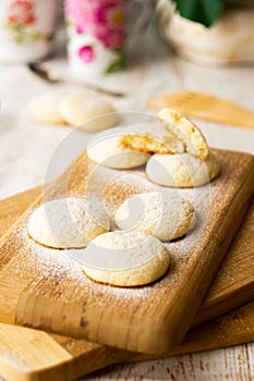 Gentle shortbread tea biscuits.