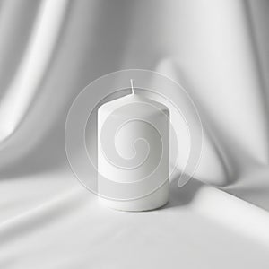 Gentle texture and depth to the scene emphasizing the candle s smooth