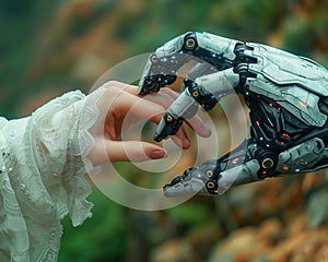 Gentle touch between human and android