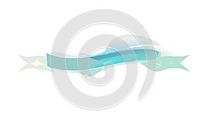 Gentle Wavy Banner with Subtle Blue Gradient, vector design Generative AI