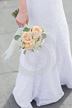 Gentle wedding bouquet