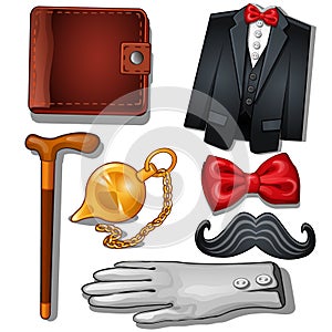 Gentleman aristocrat clothing and accessories