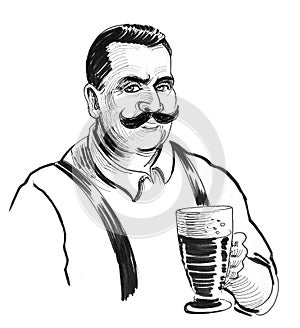 Gentleman with a glass of beer photo