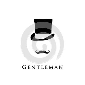 Gentleman icon isolated
