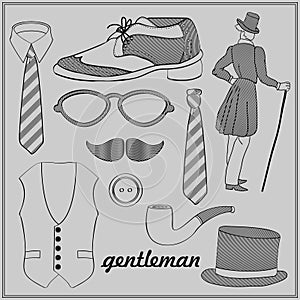 Gentleman's accessories set