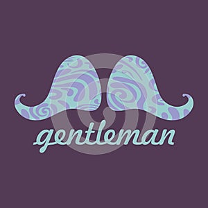 Gentleman's card with mustache