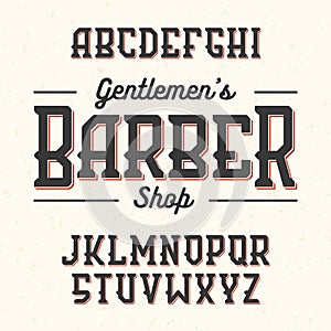 Barbier das Geschäft uralt Stil schriftart 