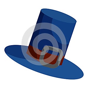 Gentlemans hat icon, cartoon style