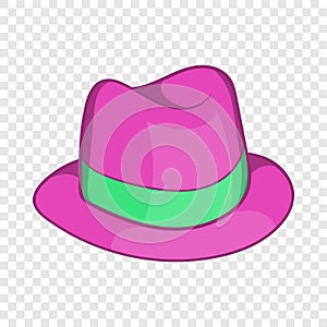 Gentlemans hat icon, cartoon style