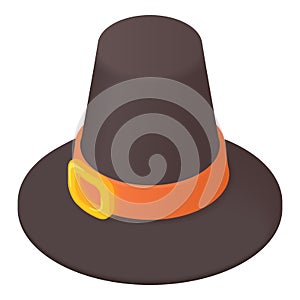 Gentlemans hat icon, cartoon style