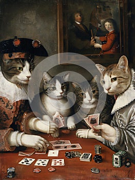 Gentlemen Cats at Cards