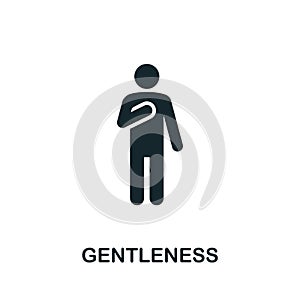 Gentleness icon symbol. Creative sign from mindfulness icons collection. Filled flat Gentleness icon for computer and mobile