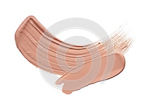 Gently beige strokes and texture of makeup foundation or acrylic paint