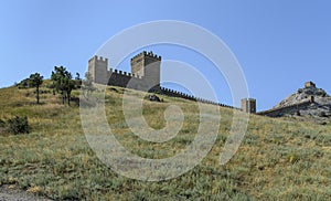 Genue fortress wall in Sudak