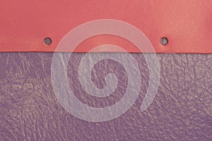 Genuine Leather, pink and purple colors, texture. Abstract background. Shopping and industry concept