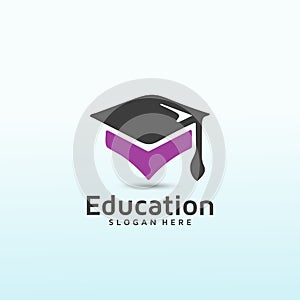 Genuine Tutors vector logo design for education photo
