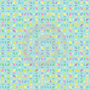 Geo colorful pattern. Rhombus texture, elegant floral lattice, mesh, diamonds