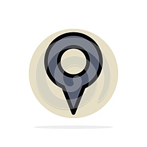 Geo location, Location, Map, Pin Abstract Circle Background Flat color Icon