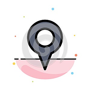 Geo location, Location, Map, Pin Abstract Flat Color Icon Template