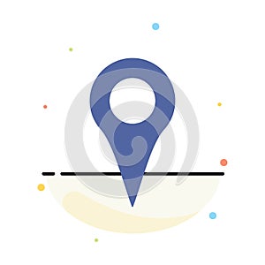 Geo location, Location, Map, Pin Abstract Flat Color Icon Template