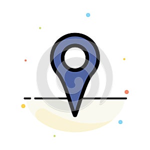 Geo location, Location, Map, Pin Abstract Flat Color Icon Template