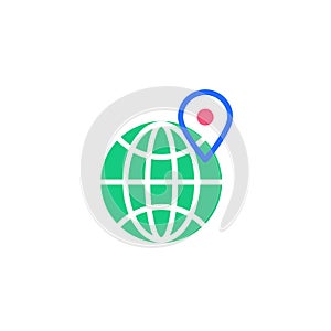 Geo location pin flat icon