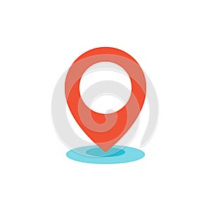 Geo location pin icon flat