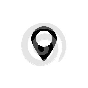 Geo pin Location map travelling icon vector for web Black