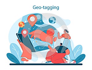 Geo-tagging in Virtual Tourism