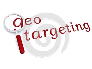 Geo targeting with magnifying glass
