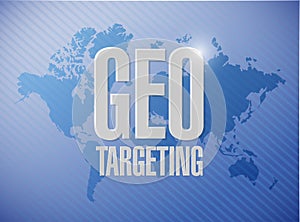 Geo targeting sign illustration design