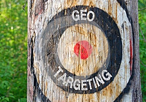 Geo Targeting - tree with target