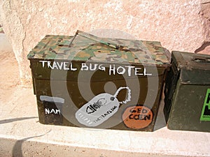 Geocache Travel Bug Hotel