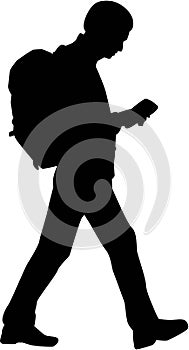 Geocacher silhouette