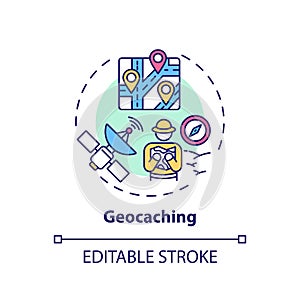 Geocaching concept icon