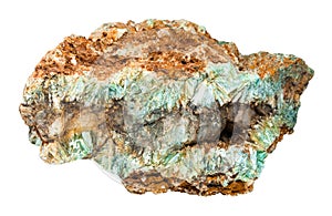 geode of Pyrophyllite stone isolated