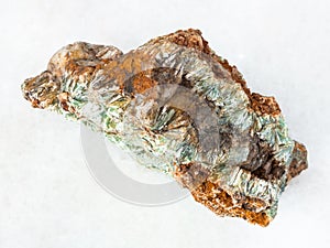 geode of Pyrophyllite stone on white