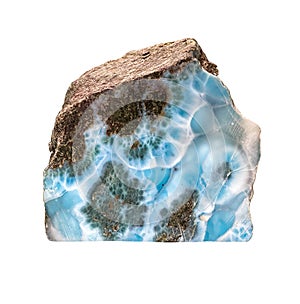 Geode Slice Pastel Blue Quartz Mineral Rock