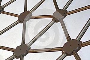 Geodesic dome ceiling structure