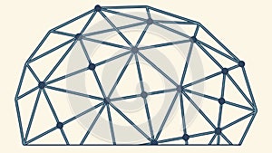 Geodesic Dome Pattern: Architecture Innovation Vector Design, vector design Generative AI