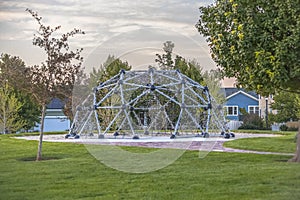 Geodesic dome rope climbing frame in Daybreak Utah