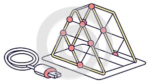 Geodesic Dome Structure Abstract Vector, vector design Generative AI